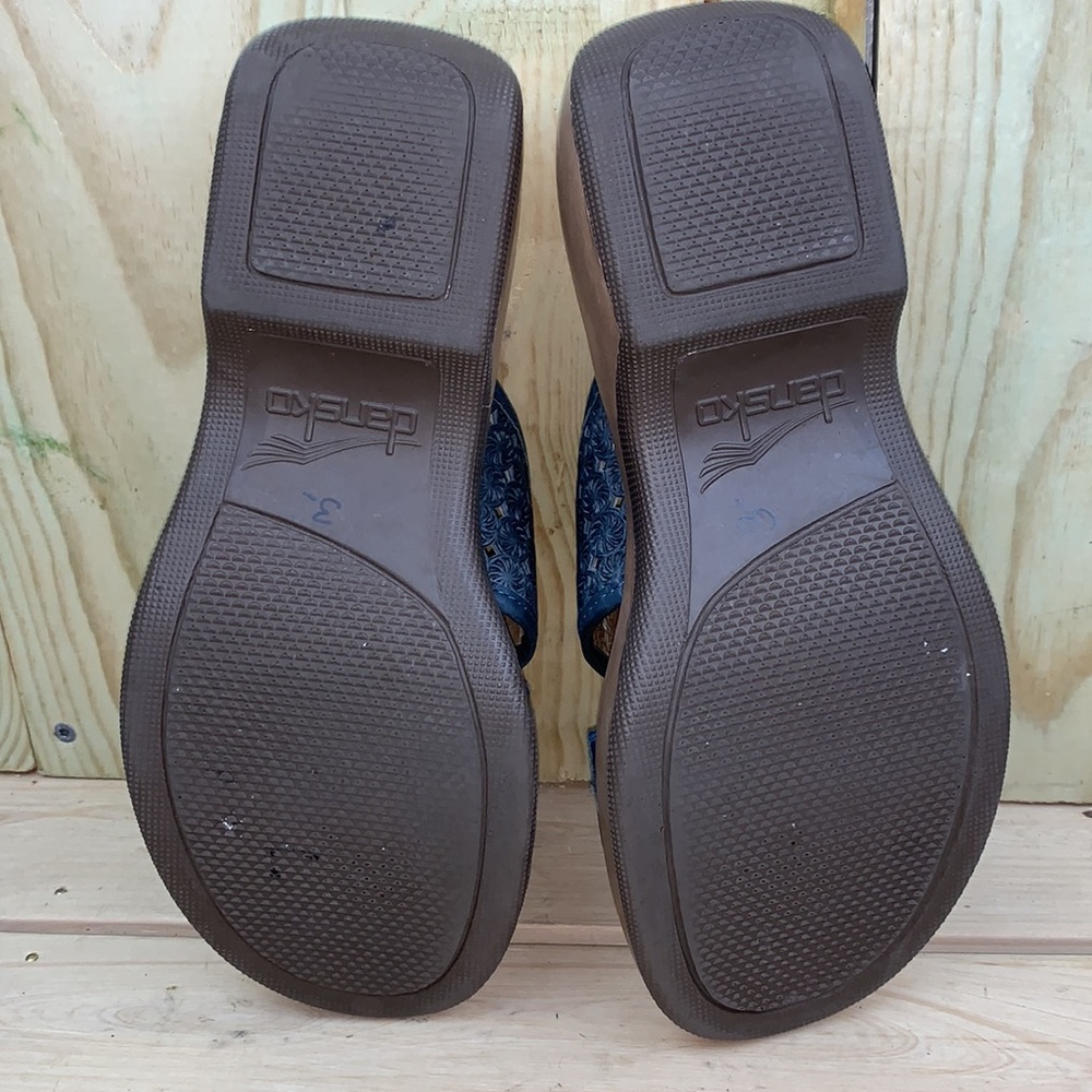 Dansko Women’s Size EU 38 US 7.5-8.0 Cutout 2 Strap Platform Driving Slides - Picture 6 of 7